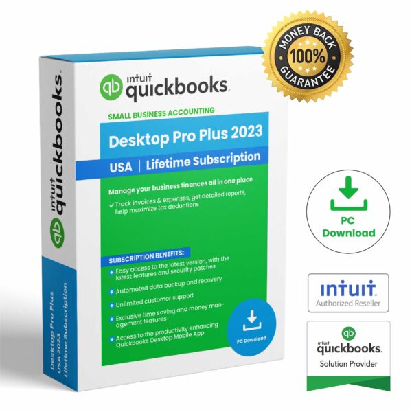 QuickBooks Desktop Pro Plus 2023 | Lifetime Activation | USA Version
