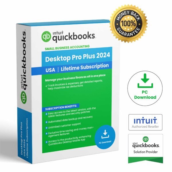 QuickBooks Desktop Pro Plus 2024 | Lifetime Activation | USA Version