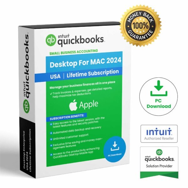 QuickBooks Desktop For Mac 2024 | Lifetime Activation | USA Version